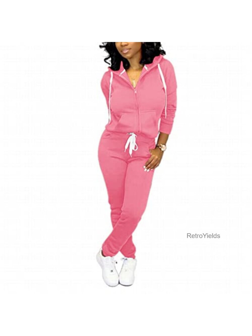 2 Piece Women's Athletic Tracksuit Set Sweatsuit Long Sleeve Hoodie Jogger